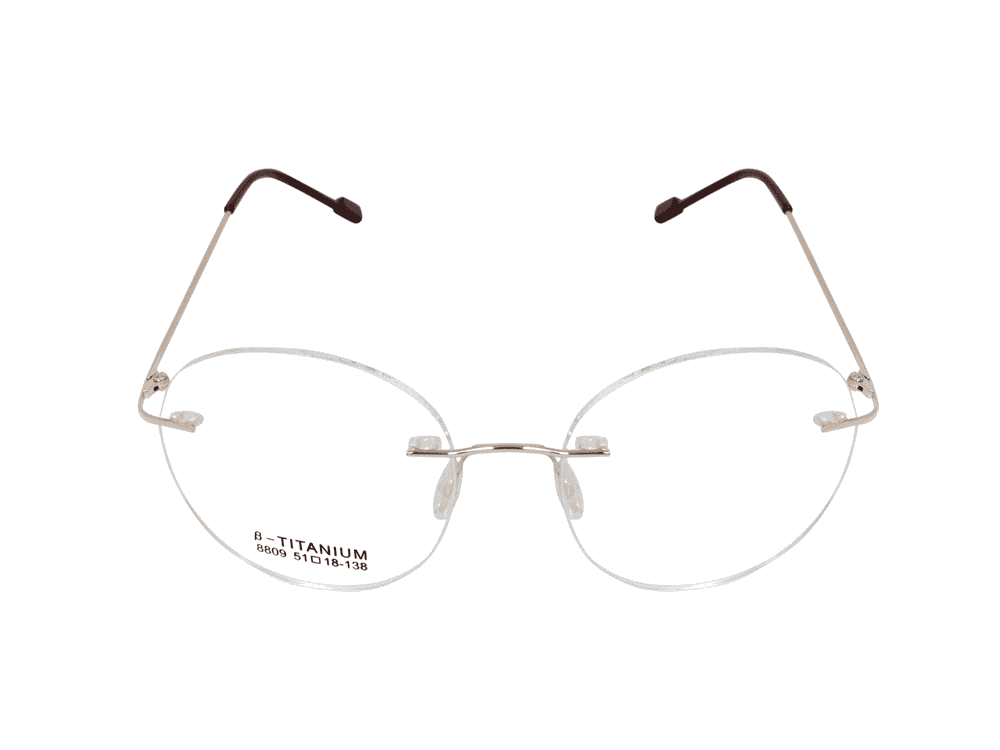 Rimless Round Unisex Metal Frame