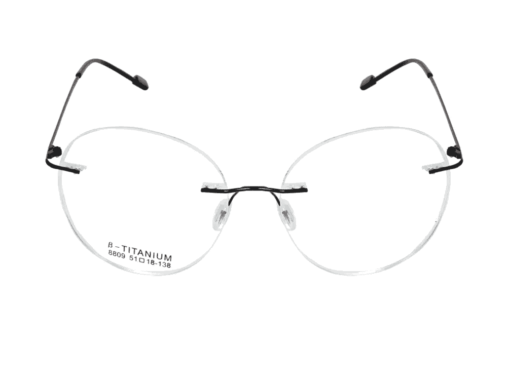 Rimless Round Unisex Metal Frame